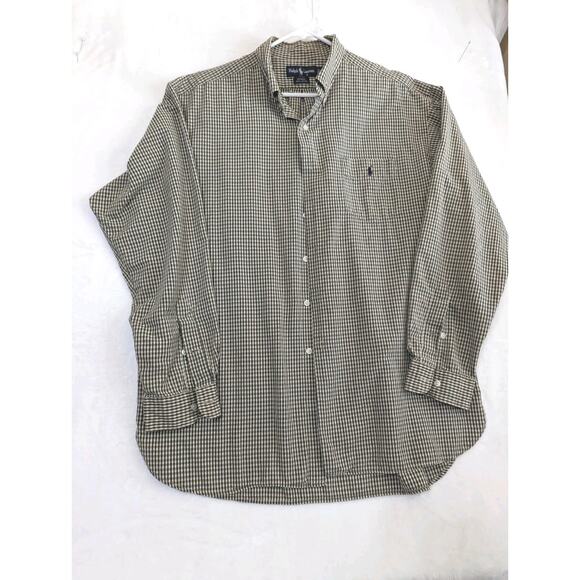Ralph Lauren XL Shirt Button Down McMeel 100, Cotton Classic Very Good Used - Picture 1 of 12